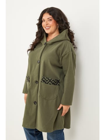 Curvy Lady Kurtka przejściowa w kolorze khaki
