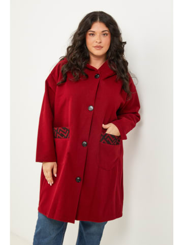 Curvy Lady Übergangsjacke in Rot