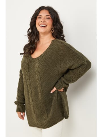 Curvy Lady Pullover in Khaki