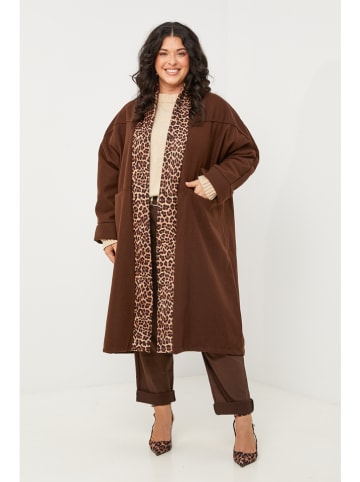 Curvy Lady Tussenmantel bruin