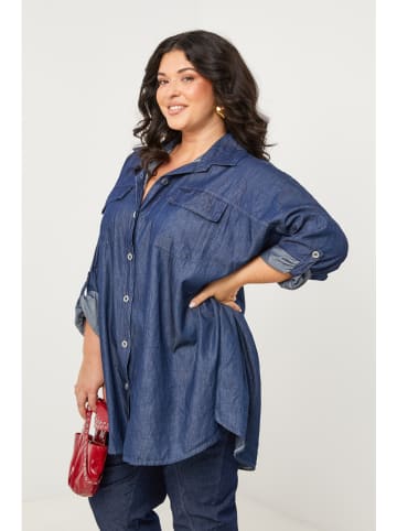 Curvy Lady Spijkerblouse donkerblauw