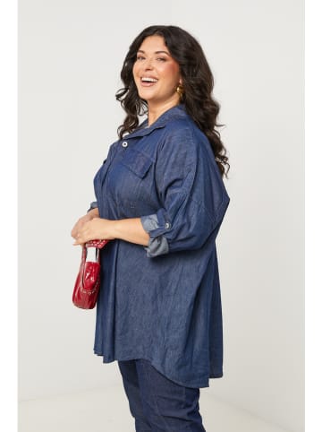 Curvy Lady Spijkerblouse donkerblauw