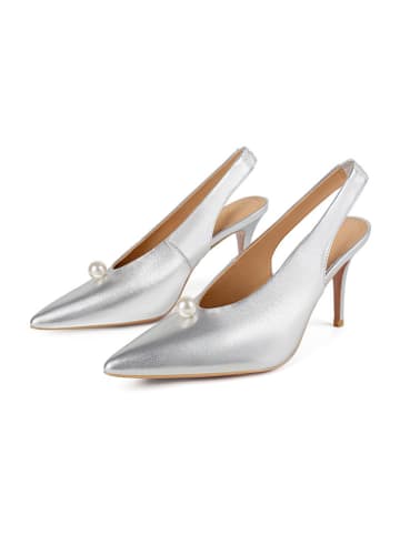 loft37 Leder-Pumps "Come Across" in Silber