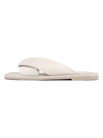 loft37 Leder-Pantoletten in Creme