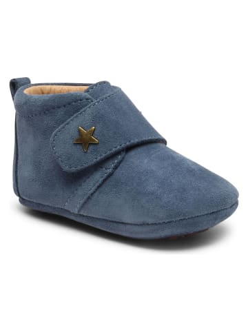 bisgaard Leder-Hausschuhe "Star" in Blau