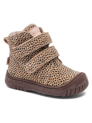bisgaard Leder-Boots "Evon" in Beige/ Schwarz