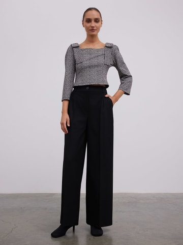 BGN Blouse grijs/zwart