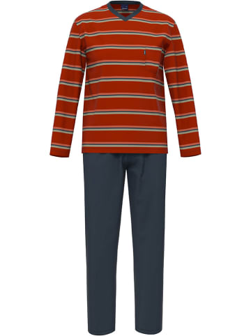 Ammann Pyjama in Dunkelblau/ Rot