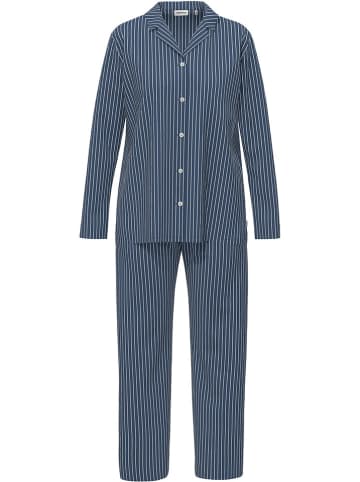 Seidensticker Pyjama donkerblauw/wit