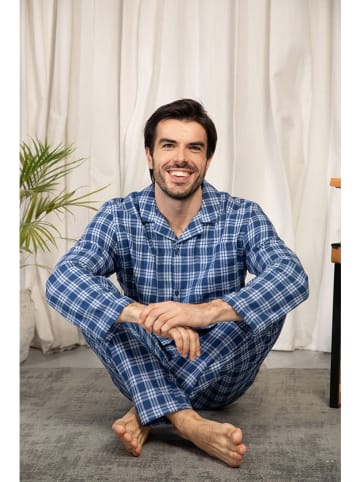 Seidensticker Pyjama donkerblauw