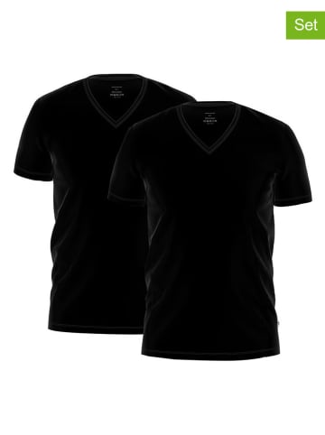 Seidensticker 2-delige set: shirts zwart