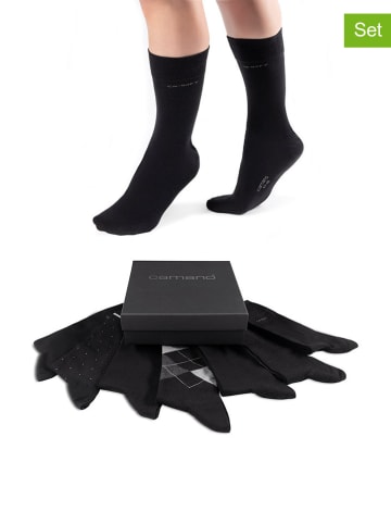 camano 7er-Set: Socken in Schwarz