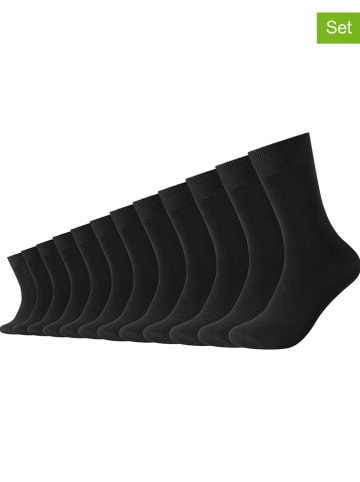 camano 12er-Set: Socken in Schwarz