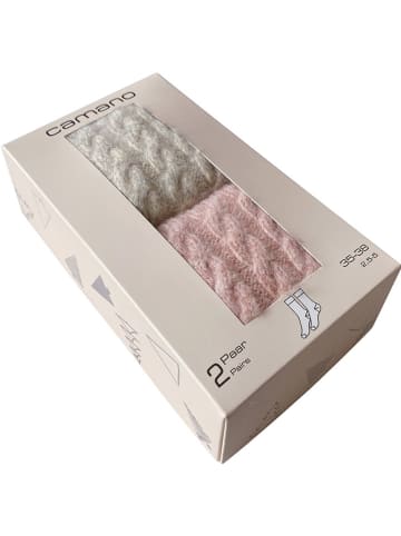 camano 2-delige set: sokken lichtroze/beige