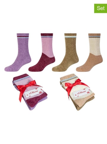 s.Oliver 4er-Set: Socken in Bunt
