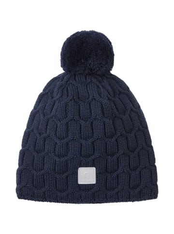 Reima Wollen muts met pompon "Nyksund" donkerblauw