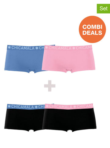 Muchachomalo 4-delige set: hipsters blauw/lichtroze/zwart