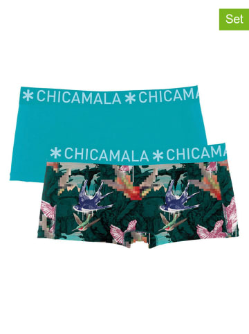 Muchachomalo 2er-Set: Pantys in Türkis/ Bunt