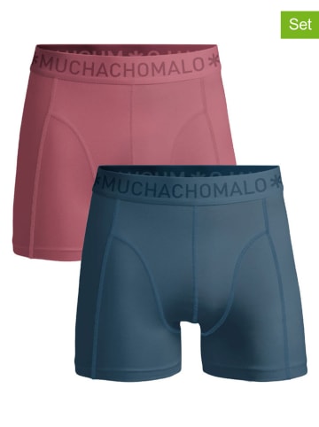 Muchachomalo 2er-Set: Boxershorts in Dunkelblau/ Beere