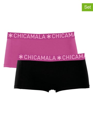 Muchachomalo 2er-Set: Pantys in Schwarz/ Pink