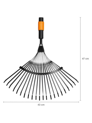 Fiskars Fächerbesenkopf in Schwarz