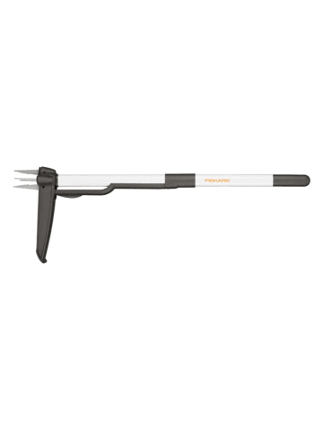 Fiskars Telescopische onkruidwieder zilverkleurig/zwart