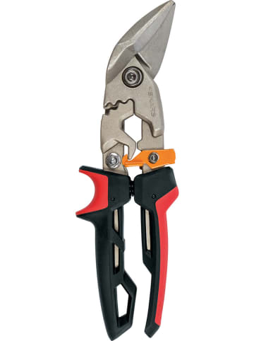 Fiskars Nożyce "PowerGea" w kolorze czarno-czerwonym do blachy
