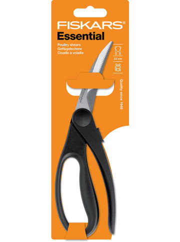 Fiskars Nożyczki "Functional Form" w kolorze czarnym do drobiu - dł. 22,8 cm