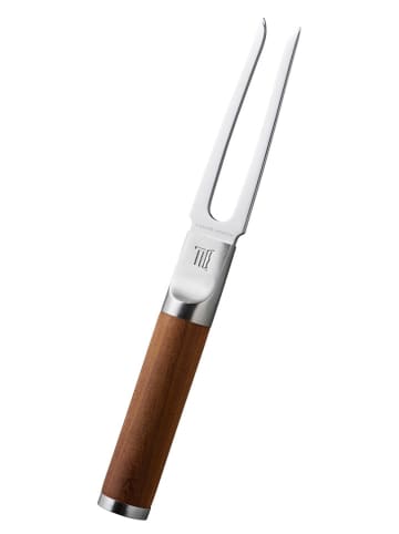 Fiskars Vleesvork "Norden" zilverkleurig/bruin - (L)24,6 cm