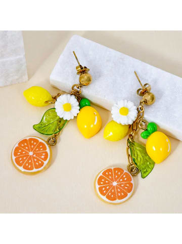 MENTHE À L'O Pozłacane kolczyki-wkrętki