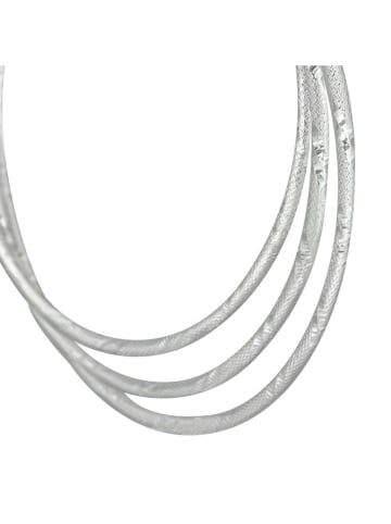 MENTHE À L'O Posrebrzane kolczyki-kreole