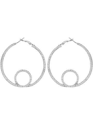 MENTHE À L'O Kolczyki-kreole z kryształami