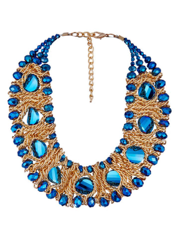 MENTHE À L'O Pozłacany naszyjnik z elementami ozdobnymi - dł. 40 cm