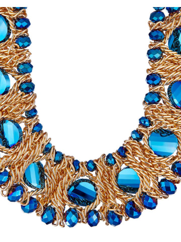 MENTHE À L'O Pozłacany naszyjnik z elementami ozdobnymi - dł. 40 cm