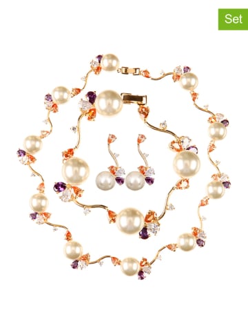 MENTHE À L'O 3-delige sieradenset: ketting, armband en oorstekers