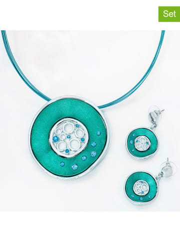 MENTHE À L'O 2tlg. Schmuckset: Ohrstecker und Halskette