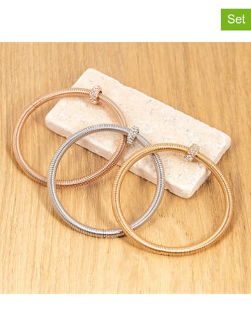 MENTHE À L'O 3er-Set: Armbänder mit Kristallen