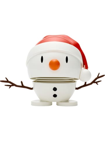 Hoptimist Decofiguur "Santa Snowman S" wit - (B)7 x (H)6 x (D)6 cm
