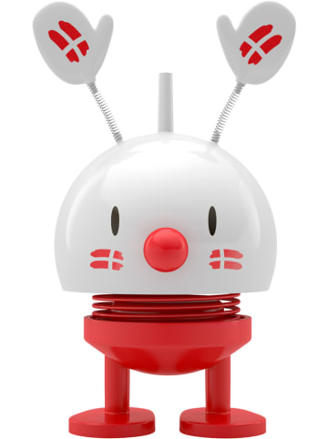 Hoptimist Dekofigur "Birthday Bumble S" in Rot/ Weiß - (B)5 x (H)10 x (T)5 cm
