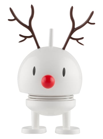 Hoptimist Decofiguur "Reindeer Bumble S" wit - (H)9,5 x Ø 5 cm