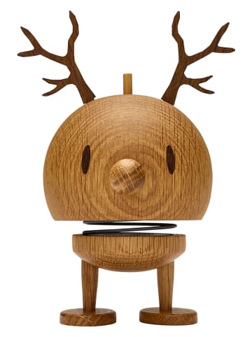 Hoptimist Decofiguur "Reindeer Bumble M" eikenkleurig - (H)11 x Ø 7,5 cm