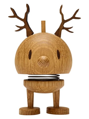 Hoptimist Decofiguur "Reindeer Bumble S" eikenkleurig - (H)8 x Ø 5 cm