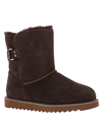 NICEBAY Leder-Winterboots "Blackbird" in Braun