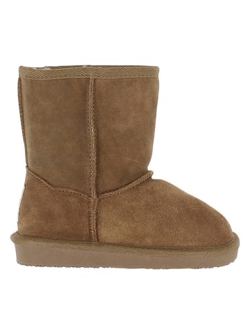 NICEBAY Leren winterboots "Gauze" lichtbruin