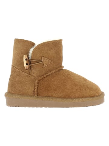 NICEBAY Leder-Winterboots "Trent" in Hellbraun