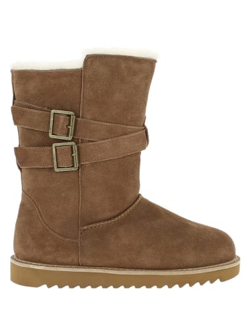 NICEBAY Leder-Winterstiefel "Mells Waterproof" in Hellbraun