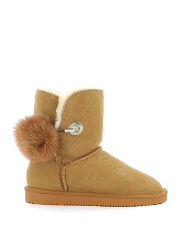 NICEBAY Botki zimowe "Nipigon" w kolorze jasnobrązowym