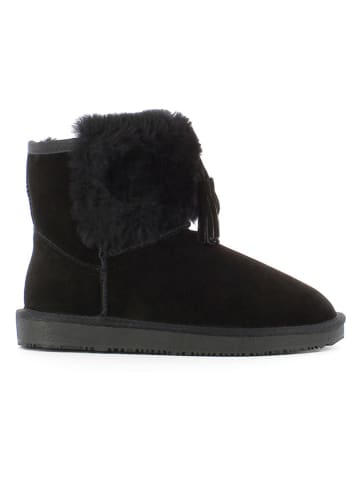 NICEBAY Leder-Winterboots "Nechako" in Schwarz