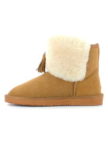 NICEBAY Leren winterboots "Nechako" lichtbruin