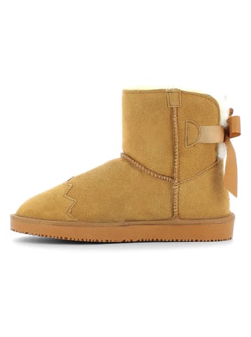 NICEBAY Leren winterboots "Nechako" lichtbruin